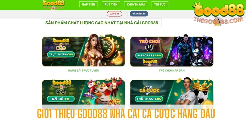 Giới thiệu Good88 nhà cái cá cược hàng đầu